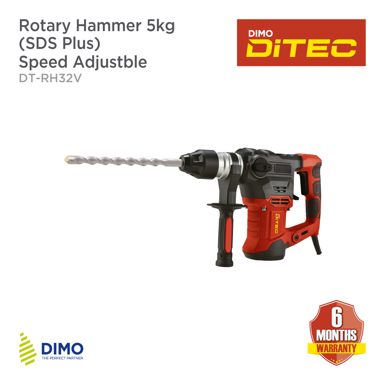Rotary-Hammer-5kg-(SDS-Plus)-Speed-Adjustble