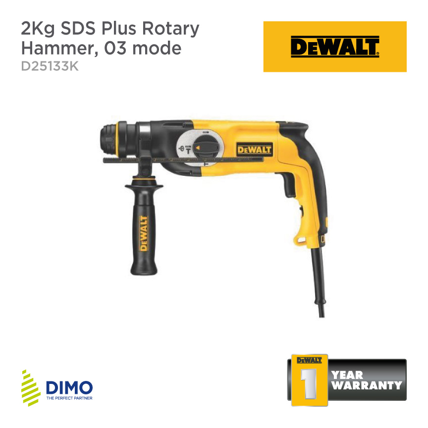 DEWALT 2Kg SDS Plus Rotary Hammer, 03 mode.