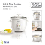 Black and Decker 0.6 Ltr. Rice Cooker with Glass lid - RC650-B5