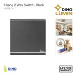 DIMO Lumin 1 Gang 2 Way Switch - Black