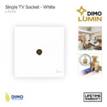 DIMO Lumin Single TV Socket - White