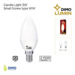 Candle Light 3W Small Screw type WW