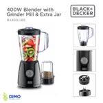 Black and Decker 400W Blender With Grinder Mill & Extra Jar