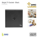 DIMO Lumin Single TV Socket - Black
