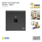 DIMO Lumin Single TEL Socket With Shutter