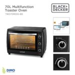 Black and Decker 70L Double Glass Toaster Oven with Rotisserie