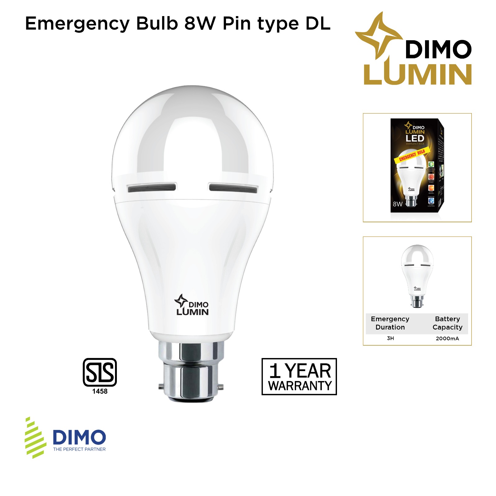 Emergency Bulb 8W Pin type DL