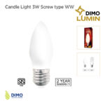 Candle Light 3W Screw type WW
