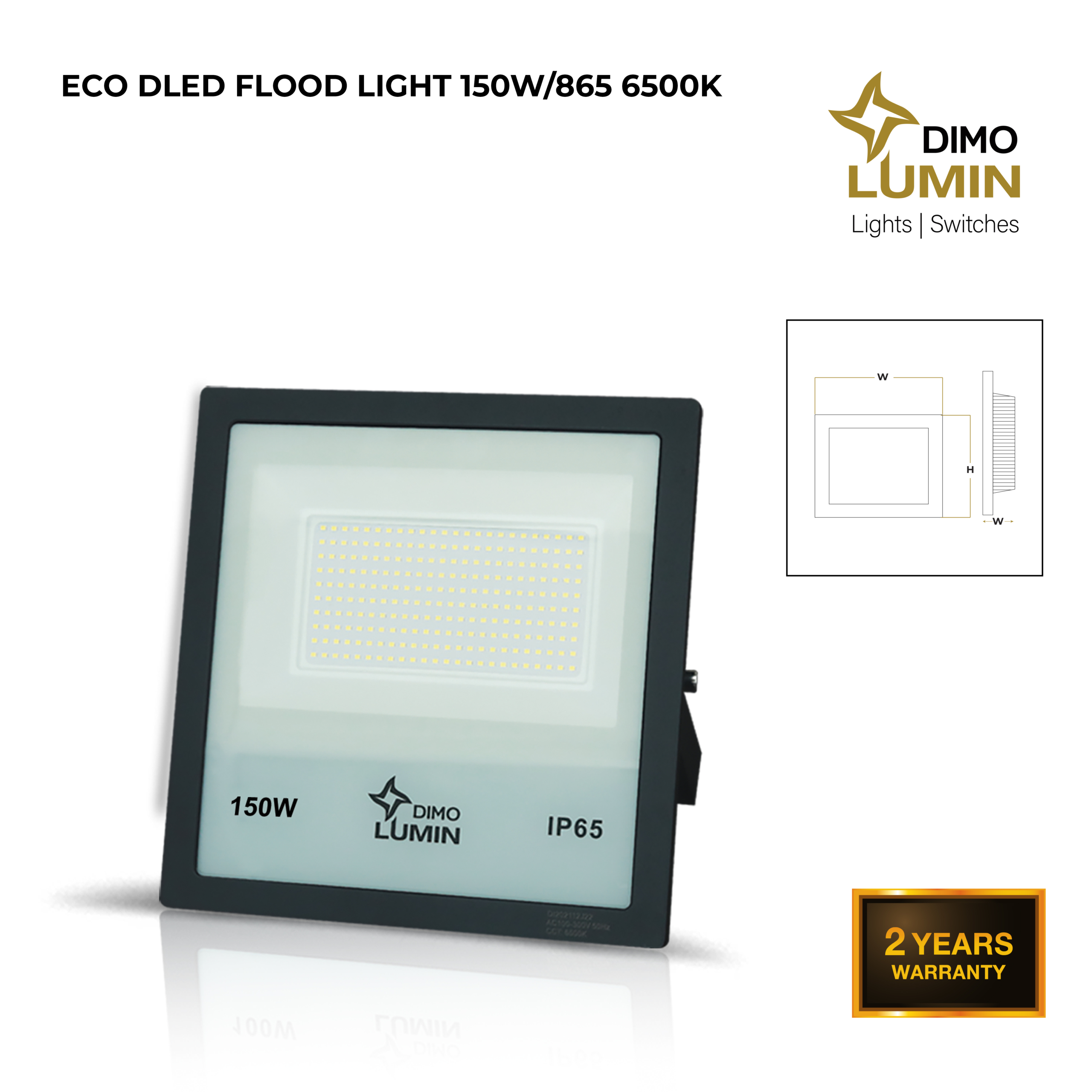ECO DLED FLOOD LIGHT 150W/865 6500K