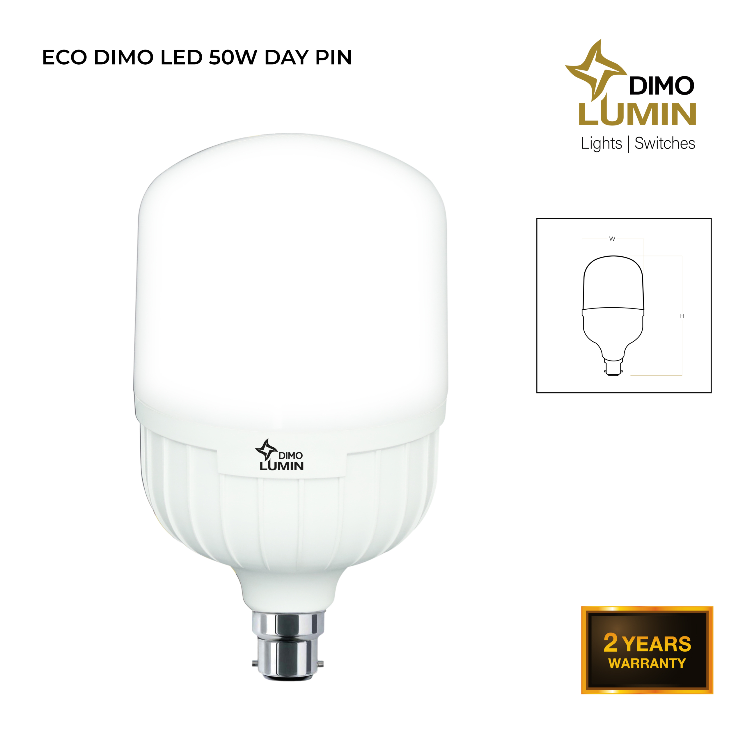 ECO DIMO LED 50W DAY PIN